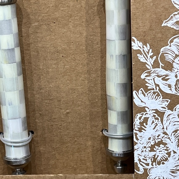 MacKenzie-Childs Sterling Courtly Check 3 Piece Cheese Set - NEW - Picture 5 of 7